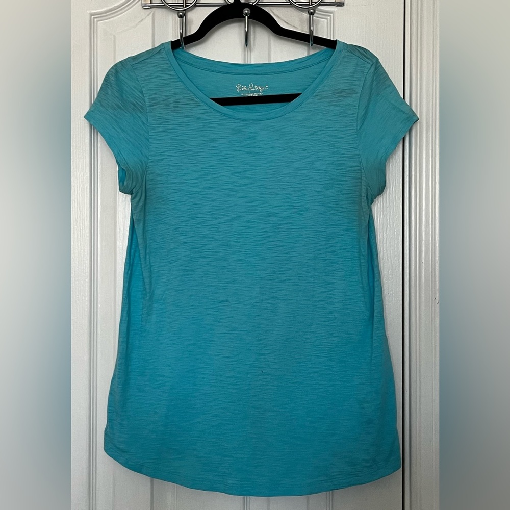 LILLY PULITZER TOP, AQUA, size small